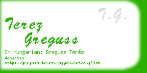 terez greguss business card